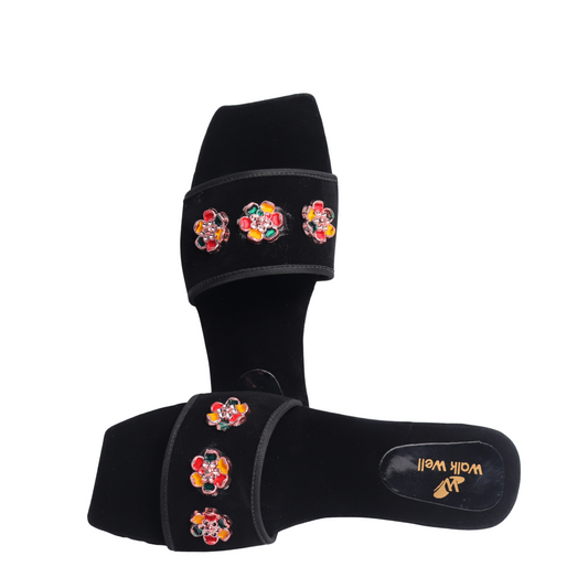 Black Velvet With 3 Premium Buckle – Code #3376