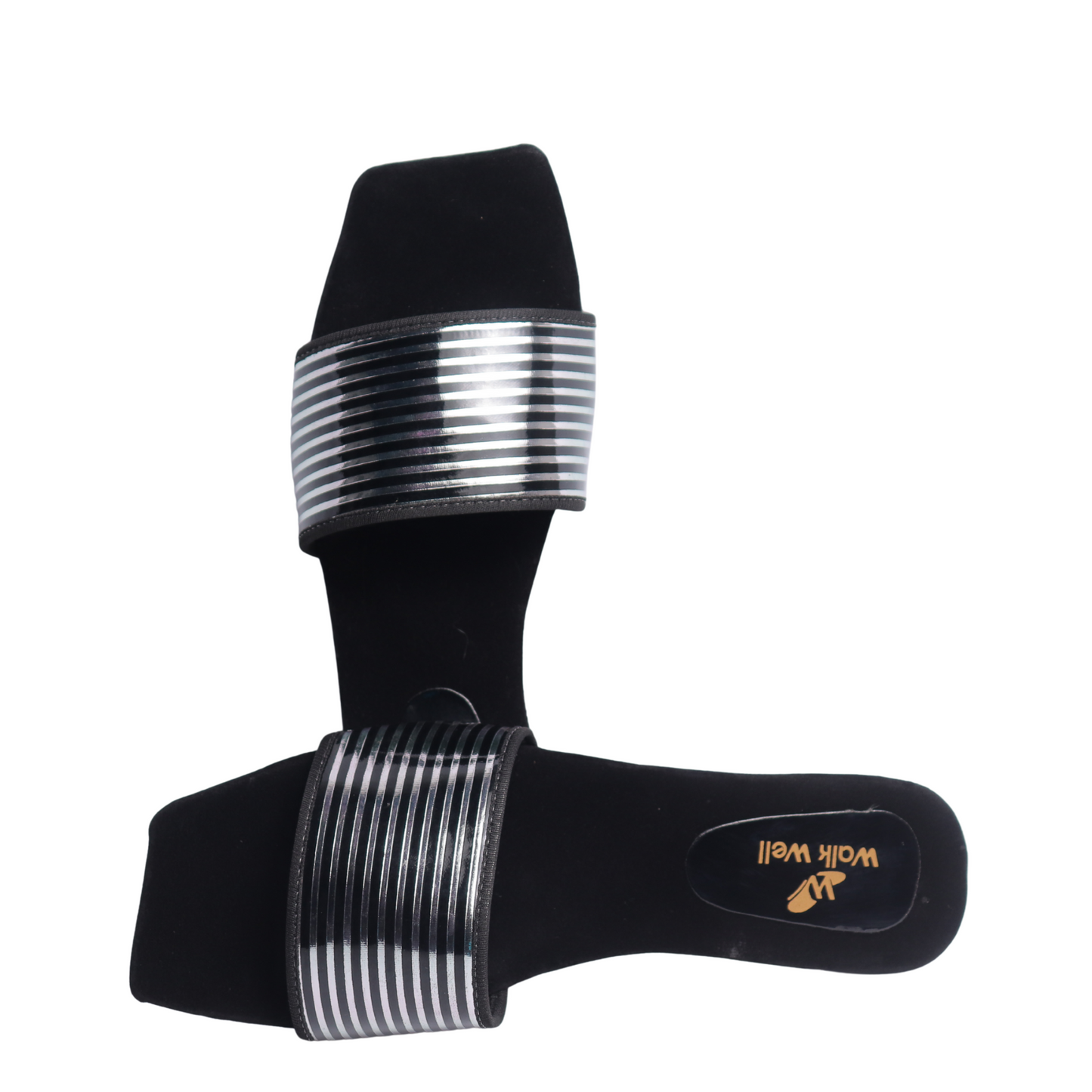 Black & White Ragzeen Slippers β Flat Sole Comfort | Code #3345