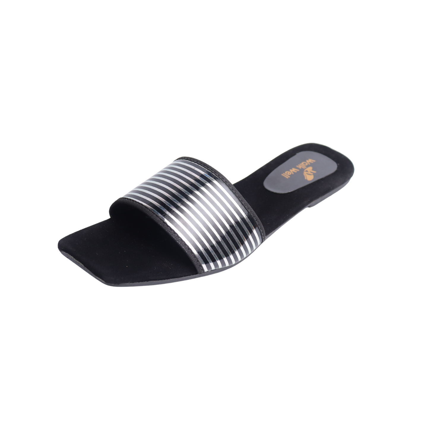 Black & White Ragzeen Slippers – Flat Sole Comfort | Code #3345
