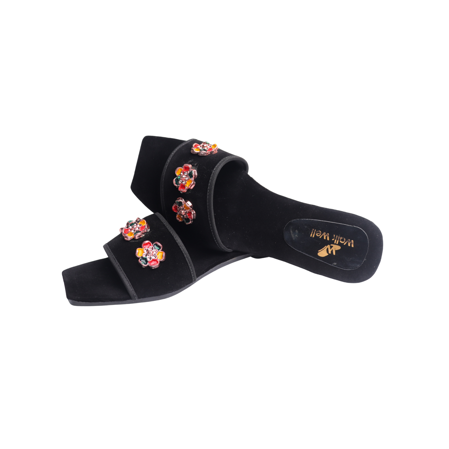 Black Velvet With 3 Premium Buckle – Code #3376